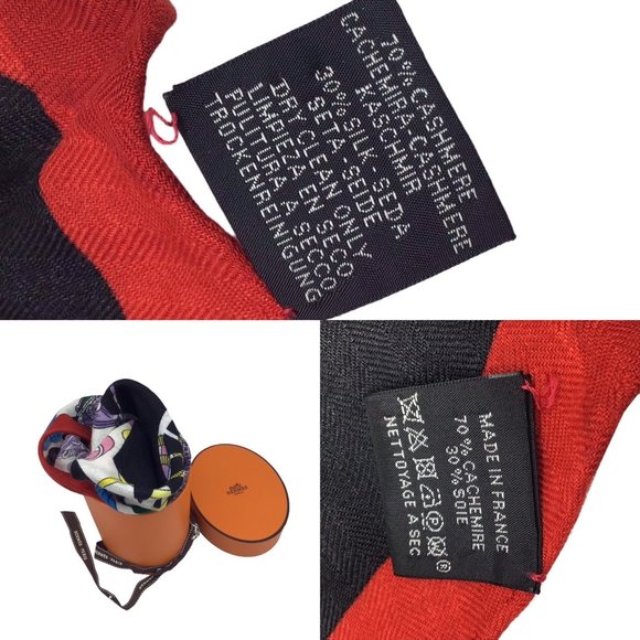 HERMES Triangle Scarf Rosange - Picture 9 of 10